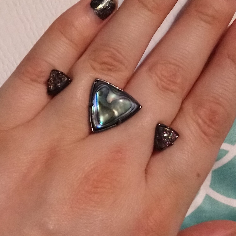 Kendra Scott Multi Drusy Abalone Ring - image 1